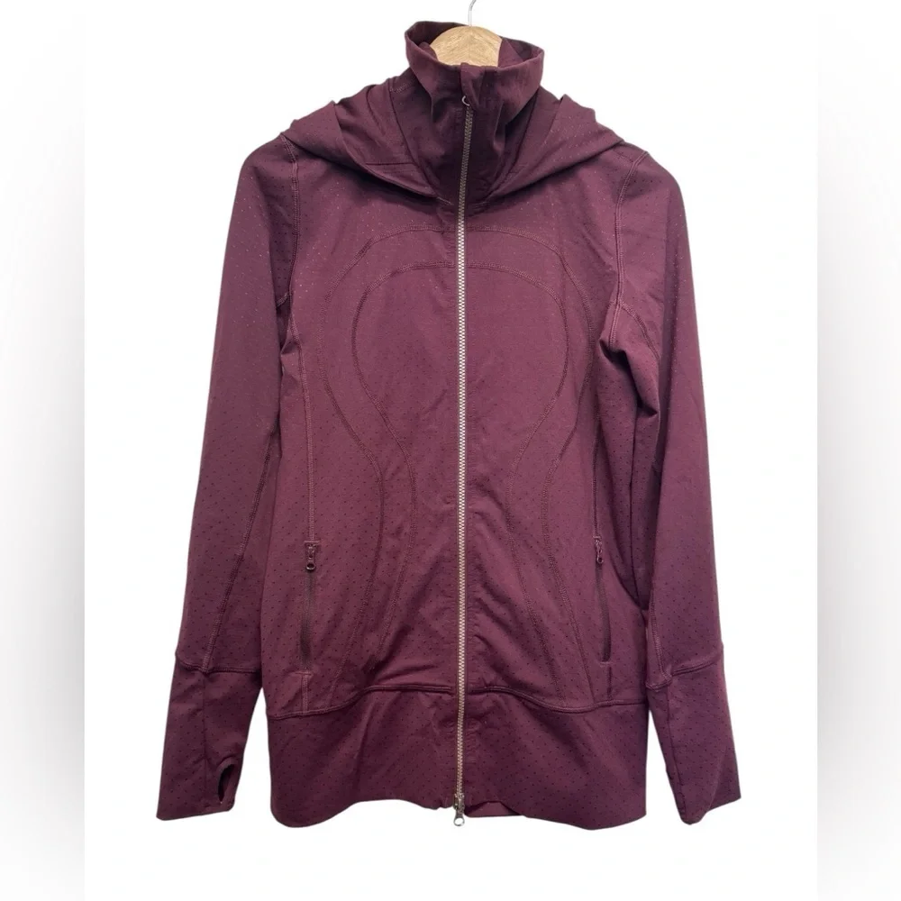 Lululemon Stride Jacket II Sz 8 In Bordeaux Drama - Picture 4 of 9